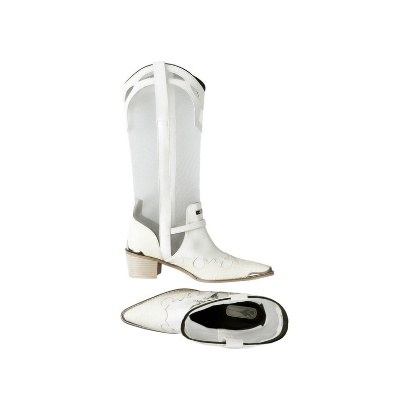 2000 Western Boots (Ivory)