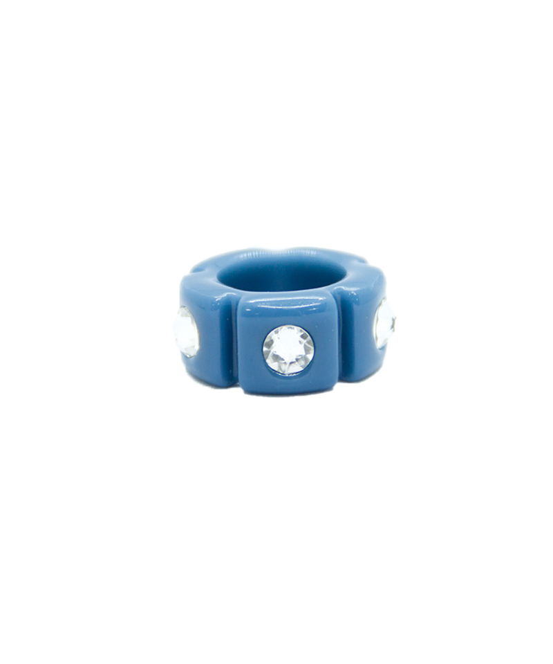 2000Archives x Poetic Bold Ring (Blue - Clear)