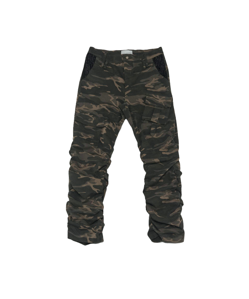 Shirring Cargo Pants (Camo)