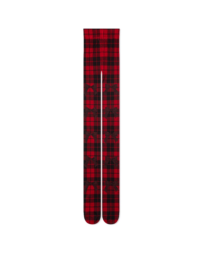 RED CHECK TIGHTS